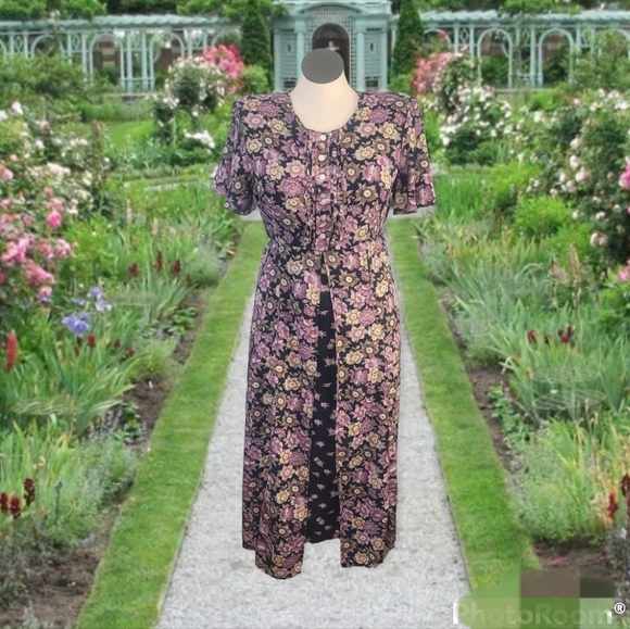 90s Floral Dress - Picture 1 of 5